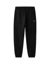 Carhartt Logo-detail Cuffed Track Pants In Black