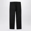 Carhartt Wip Single Knee Pant Black Rinsed In Organic Cotton In Black