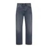 Carhartt Wip Mid-rise Organic Cotton Trousers In Blue