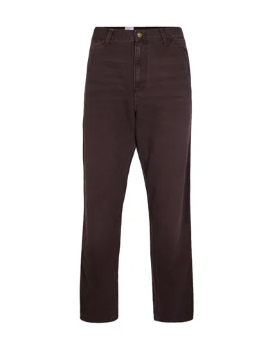 Carhartt Pantalone Single Knee Tobacco In Brown