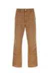 Carhartt Reinforced Knee Straight Leg Trousers In Brown