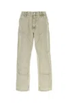 Carhartt Wip Grey Denim Double Knee Pant In Gray