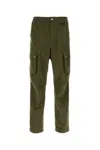 Carhartt Irwin Pant With Elastic Waistband And Cargo Pockets In Green