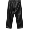 Carhartt Black Single Knee Pu Leather Cargo Pants In Multicolor