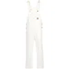 Carhartt Man Overalls Off White Size 30w-30l Organic Cotton In White