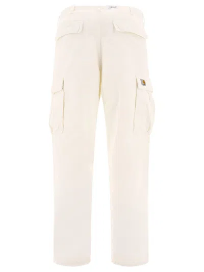 Carhartt Wip Cargo Trousers In White