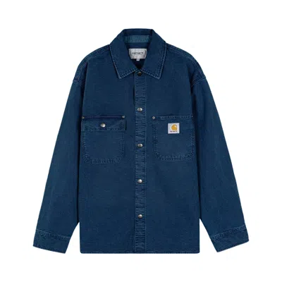 Pre-owned Carhartt Wip Parrish Shirt Jacket 'blue Stone Washed' | Men's Size Xs