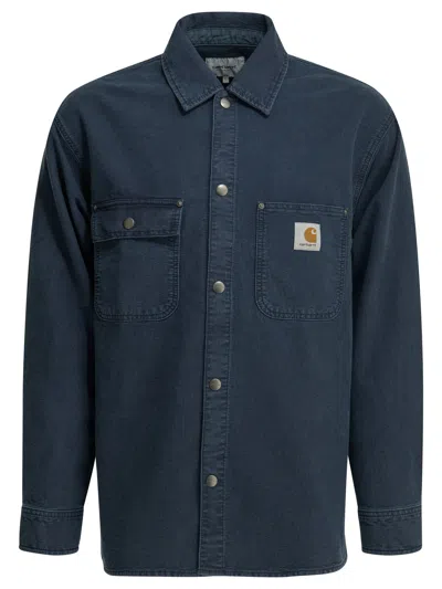 Carhartt Wip "parrish Shirt" Overshirt Jacket In Blue