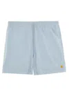 Carhartt Wip Pastel Light Blue Polyester Chase Swim Trunks