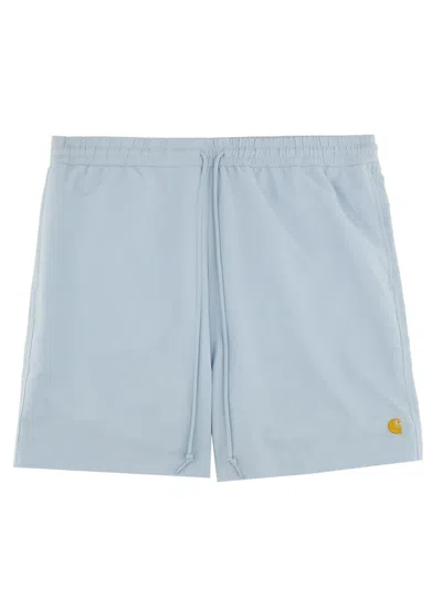 Carhartt Wip Pastel Light Blue Polyester Chase Swim Trunks