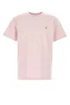 Carhartt Pastel Pink Cotton Chase T-shirt In Pink
