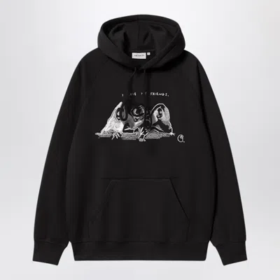 Carhartt Wip Pepe Friends Black Hooded Sweatshirt