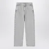 Carhartt Straight Leg Trousers With Side And Back Pockets In Gray