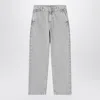 Carhartt Straight Leg Trousers With Side And Back Pockets In Gray
