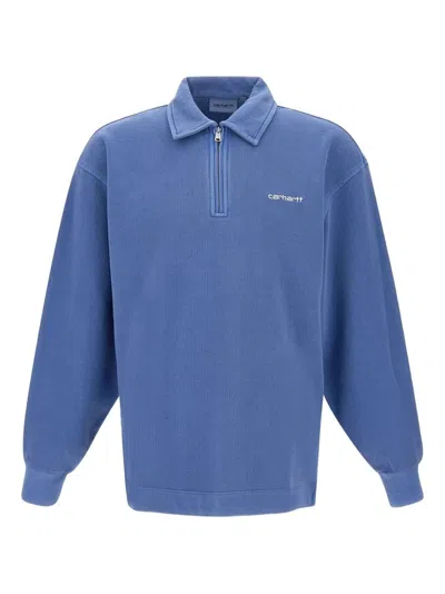 Carhartt Wip Piqué Script Sweat Clothing In Blue