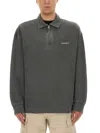 Carhartt Embroidered Script Sweatshirt Ribbed Cuffs In Gray