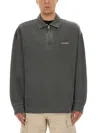 Carhartt Embroidered Script Sweatshirt Ribbed Cuffs In Gray