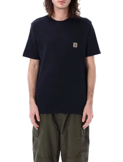Carhartt Short Sleeves Pocket T-shirt In Blue 1
