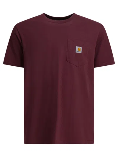 Carhartt Pocket T-shirts Bordeaux In Multi