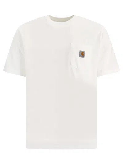 Carhartt Pocket T-shirts White In Multi