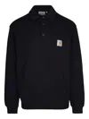 Carhartt Logo-patch Cotton Poo Shirt In Black