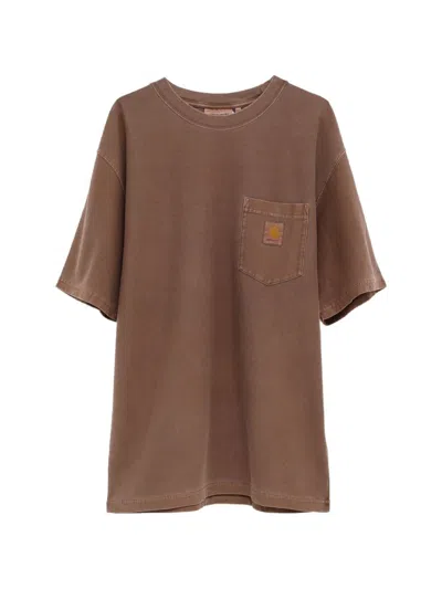 Carhartt Wip Pre Cotton T Shirt In Brown