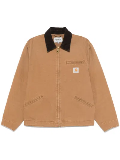 Carhartt Wip Pre Dearborn Canvas Jacket In Brown