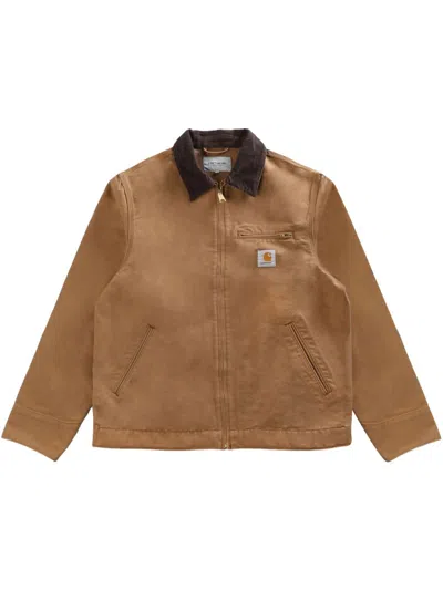 Carhartt Wip Pre Detroit Cotton Jacket In Brown