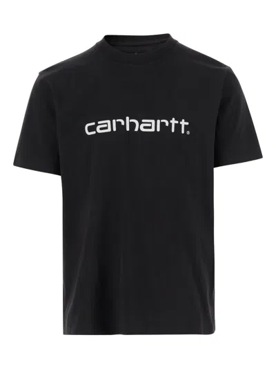 Carhartt Wip Pre Logo Cotton T Shirt In Black