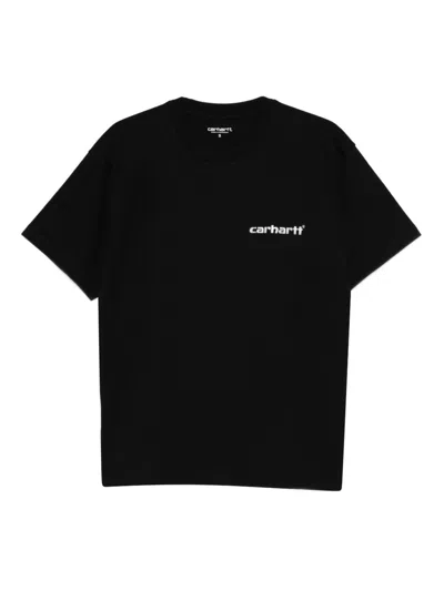 Carhartt Wip Pre Logo Cotton T Shirt In Black