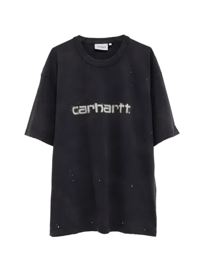 Carhartt Wip Pre Logo Cotton T Shirt In Black