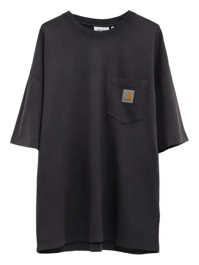 Carhartt Wip Pre Logo Cotton T Shirt In Blue