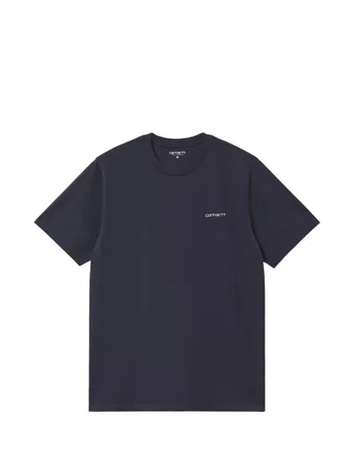 Carhartt Wip Pre Logo Cotton T Shirt In Blue