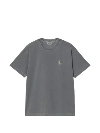 Carhartt Wip Pre Logo Cotton T Shirt In Gray