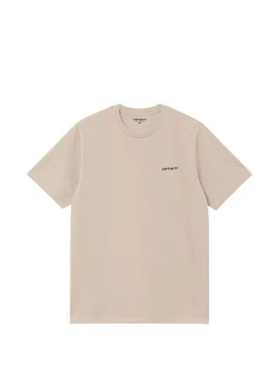 Carhartt Wip Pre Logo Cotton T Shirt In Neutral