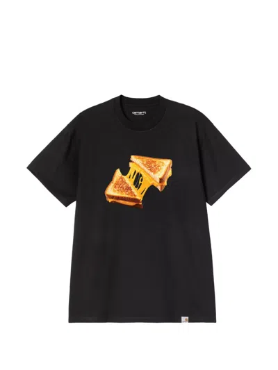 Carhartt Wip Pre Printed Cotton T Shirt In Black