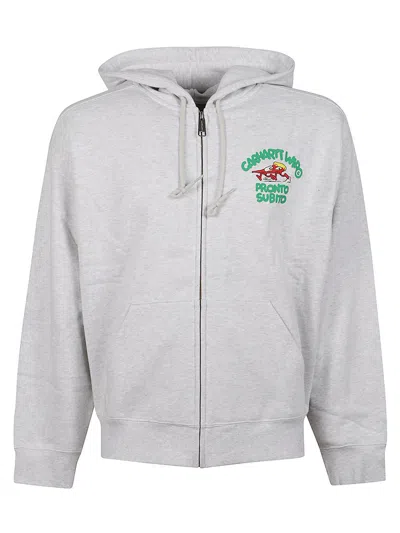 Carhartt Wip Printed Sweatshirt Ready Now In Gray
