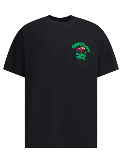 Carhartt Graphic-print Cotton T-shirt In Black