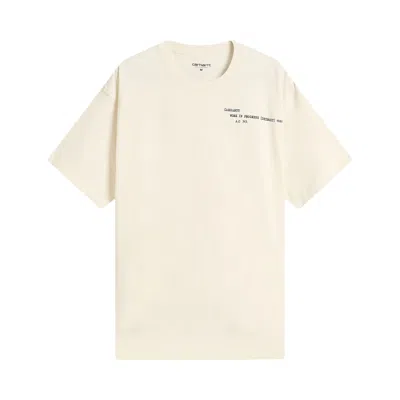 Pre-owned Carhartt Wip Punched T-shirt 'wax' | White | Men's Size Xxl