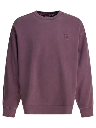 Carhartt Wip Purple Cotton Sweatshirt In Gray