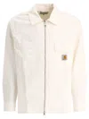 Carhartt Rainer Herringbone Shirt Jacket In White