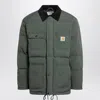 Carhartt Rayler Quilted Jacket Drawstring Hem Pockets In Green