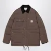 Carhartt Drawstring Hem Quilted Jacket Pockets In Brown