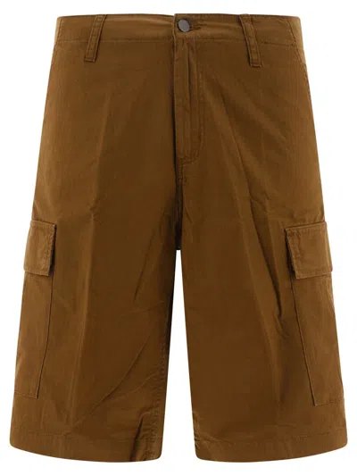 Carhartt Wip "regular Cargo" Shorts In Brown