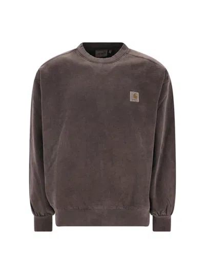 Carhartt Wip Relaxed Fit Crewneck Sweatshirt In Brown