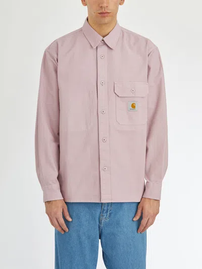 Carhartt Wip Reno Cotton Drill Shirt In Pink