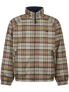 Carhartt Wip Reversible Plaid Planer Jacket With Classic High Collar In Brown