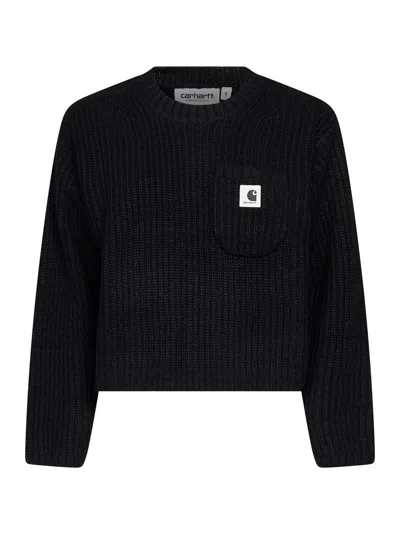 Carhartt Wip Ribbed Crewneck Sweater In Black