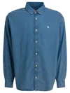 Carhartt Lucas Long-sleeved Denim Shirt In Blue