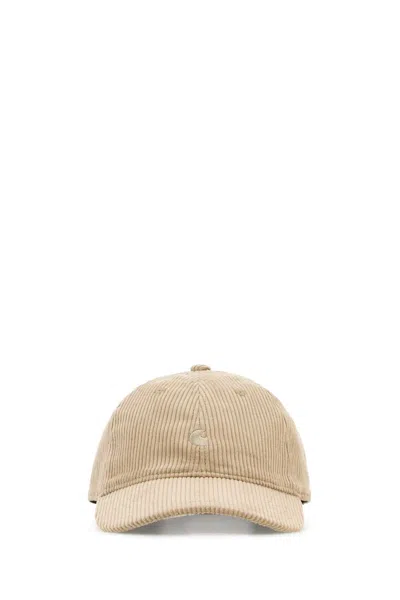 Carhartt Wip Sand Corduroy Harlem Cap In Neutral